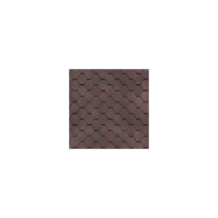 Гибкая черепица однослойная Технониколь Шинглас Кадриль Гранат